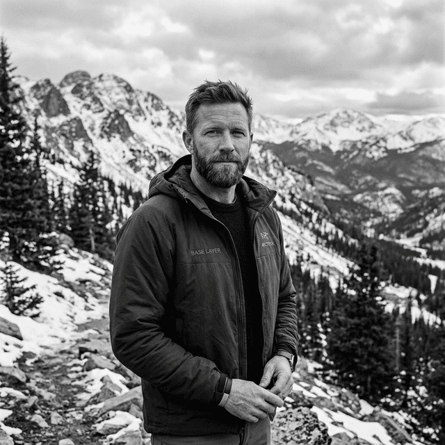 Base Layer founder in the Colorado mountains