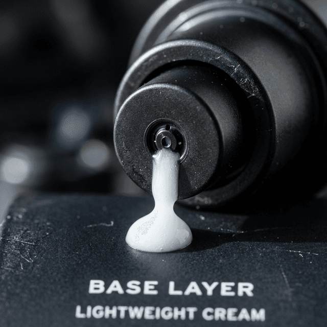 Base Layer pump dispensing — lightweight gel-cream texture